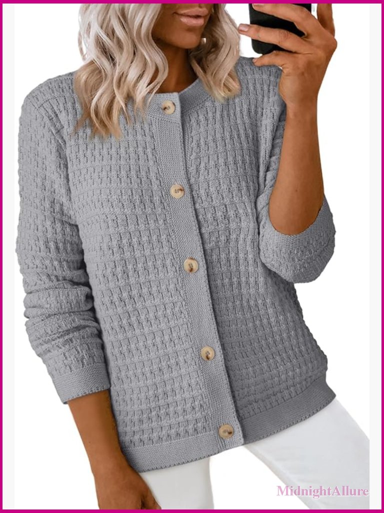 Long Sleeve Open Front Cardigan Sweater Jacket